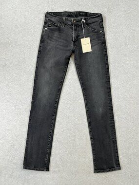 AG Adriano Goldschmied Mens Size 28Wx32L* Tellis Modern Slim Stretch Black Jeans